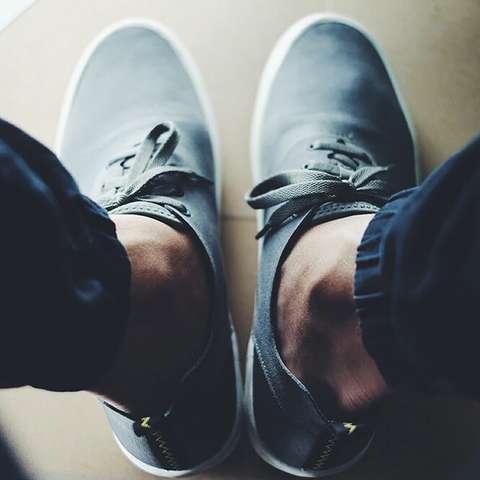 blue shoes